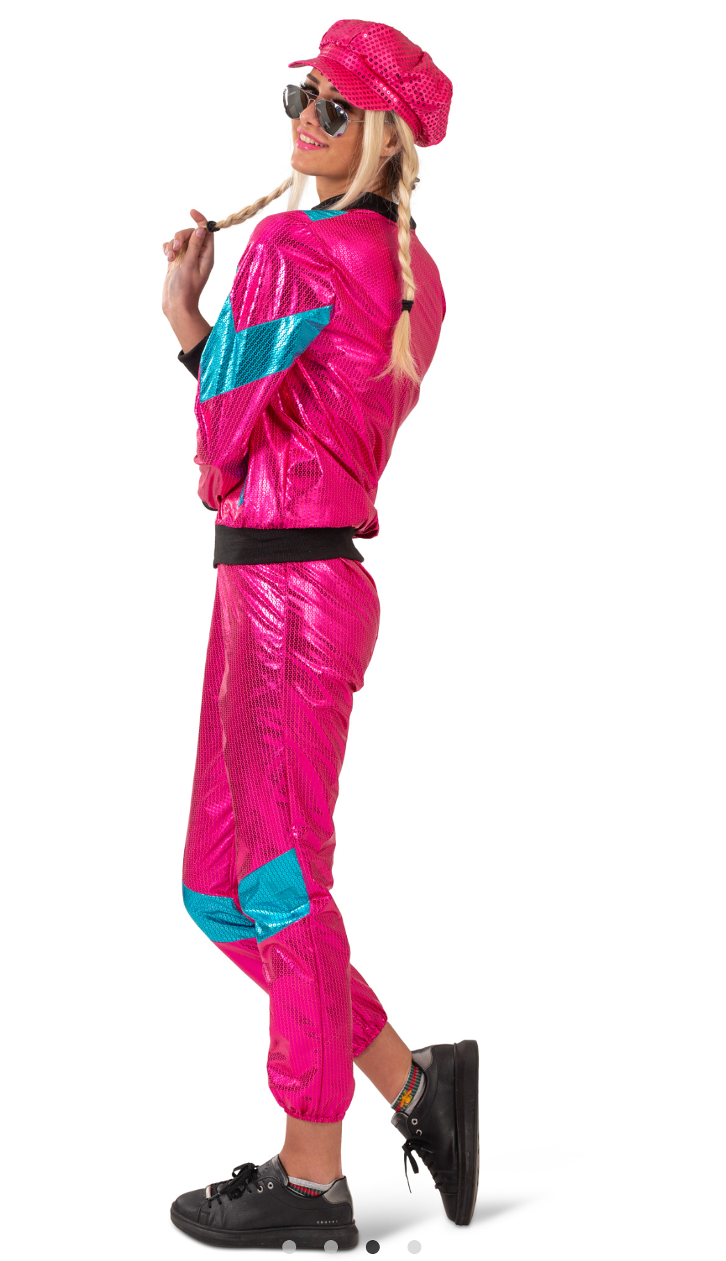 Location Déguisement Années 80 Survêtement Rose Luxe / Location Costume Jogging année 80 Rose Fluo / La Maison Du Déguisement