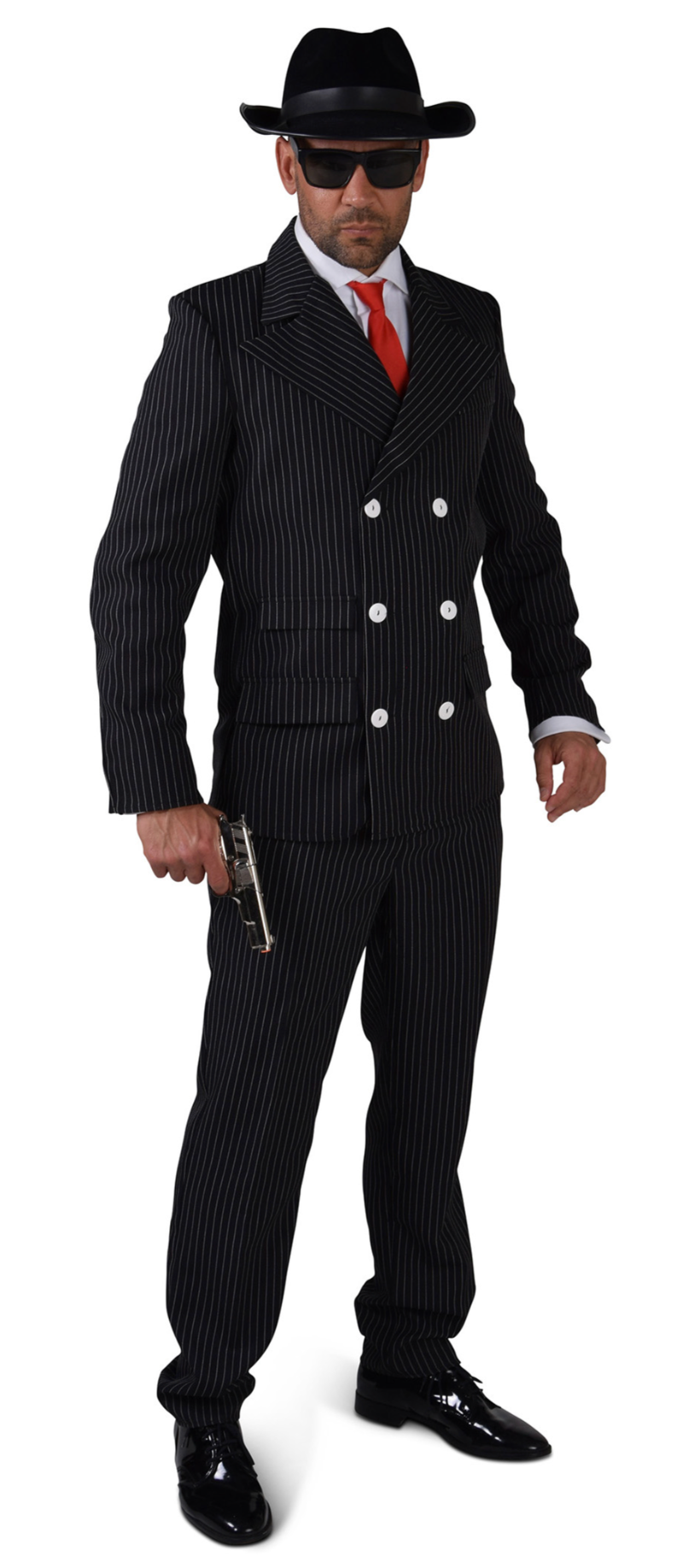 Location Déguisement Borsalino Noir / Location Costume Gangster Noir / La Maison Du Déguisement