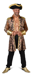 Location Déguisement Veste Marquis Doré / Location Costume Manteau Brocade Or Luxe / La Maison Du Déguisement