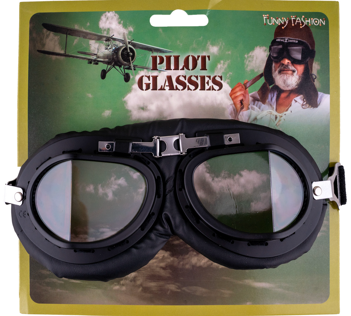 Lunettes Pilote Noir / Lunettes Aviateur Noir / La Maison Du Déguisement