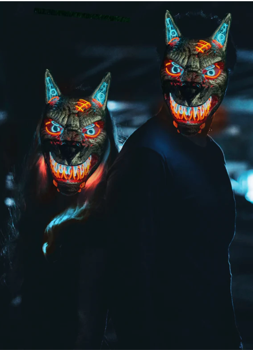 Masque Lumineux Loup /  Masque LED Killer Loup / La Maison Du Déguisement