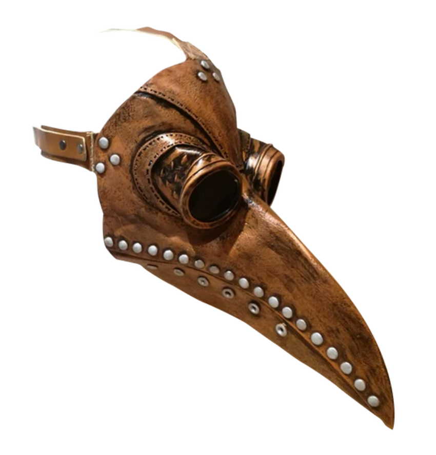 Masque Steampunk Plague Marron / Masque Médecin de la Peste Marron / Masque Docteur de la Peste Marron / La Maison Du Déguisement