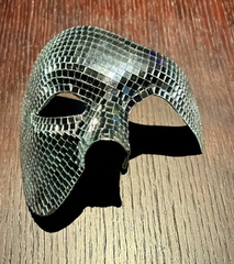 Masque Miroir Disco Phantôme of the Opera Argent / Loup Miroir Fantôme de Opéra Argent / Demi-masque Boule à Facettes Disco Fantôme de l'Opéra / La Maison Du déguisement
