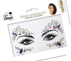Strass Autocollant Pour Le Visage Argent 6 / Paillettes Autocollantes Argent 6 / La Maison Du Déguisement