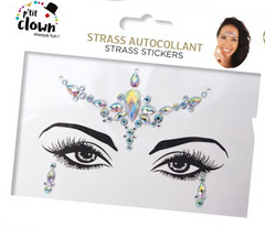 Strass Autocollant Pour Le Visage Argent 5 / Paillettes Autocollantes Argent 5 / La Maison Du Déguisement