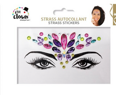 Strass Autocollant Pour Le Visage Multicolore / Paillettes Autocollantes Multicolore / La Maison Du Déguisement