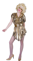 Déguisement Robe Année 80s Dorée / Costume Robe Disco année 80 Or / La Maison Du Déguisement