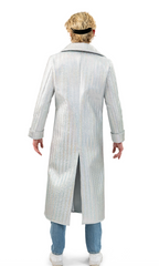 Location Déguisement Manteau Argent Homme / Location Costume Brûlant Argent Adulte / La Maison Du Déguisement
