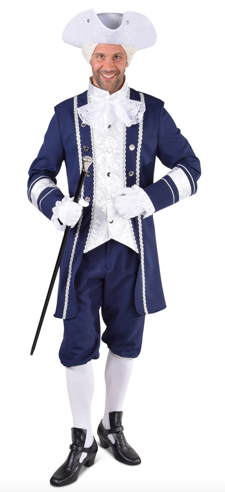 Déguisement Marquis Bleu Luxe / Costume Marquis Casanova Bleu Homme / La Maison Du Déguisement