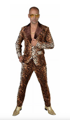 Location Déguisement Leopard Adulte / Location Costume Playboy Léopard Homme / Location Costume Bling Bling Adulte / La Maison Du Déguisement