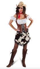 Location Déguisement Cowgirl Femme / Location Costume Robe Western Lady Adulte / La Maison Du Déguisement