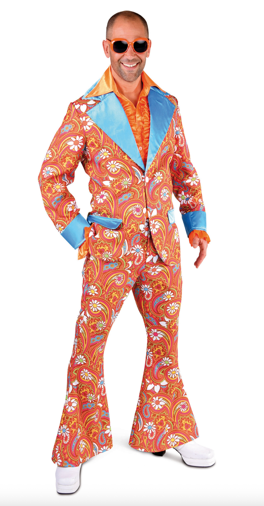Location Déguisement Hippie Paisley Adulte / Location Costume Ensemble Disco Homme / La Maison Du Déguisement