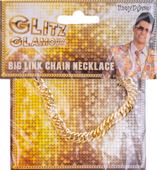 Collier Or BM / Chaîne Dorée BM / Collier Bling Bling / Collier Pimp Or / La Maison Du Déguisement