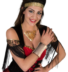 Bracelet Manchette Doré / Bracelet Egyptien Or / Bracelet Métal Romain / La Maison Du Déguisement