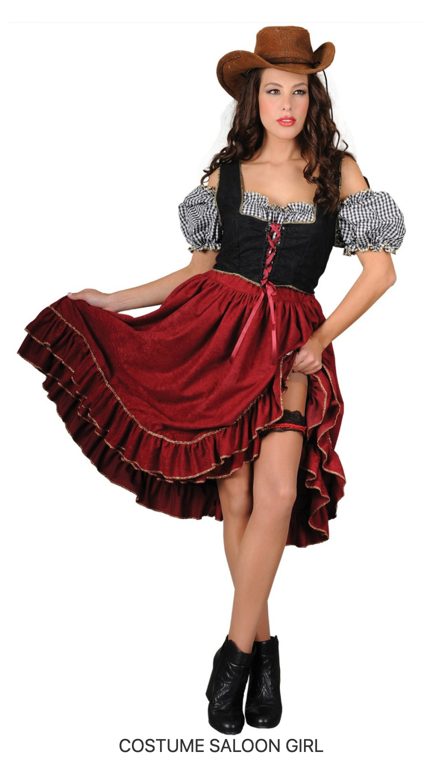 Location Déguisement Saloon Beauty Adulte / Location Costume Robe Western Femme / La Maison Du Déguisement