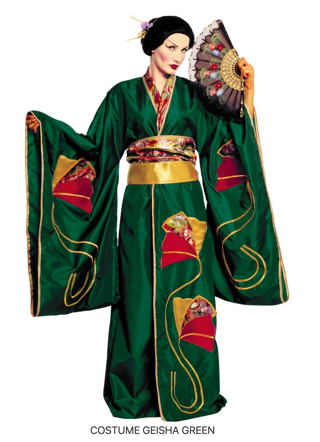 Location Déguisement Japonaise Vert Adulte / Location Costume Kimono Geisha Femme / La Maison Du Déguisement