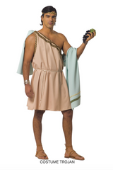 Location Déguisement Toge Romain Homme / Location Costume Toge Dieu Grec Adulte / Location Costume Toge Grecque Trojan Homme / La Maison Du Déguisement