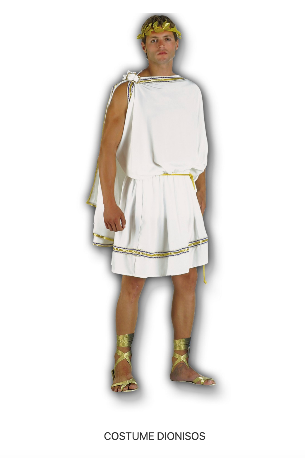 Location Déguisement Toge Romain Dionisos Blanc Homme / Location Costume Toge Dieu Grec Adulte / La Maison Du Déguisement