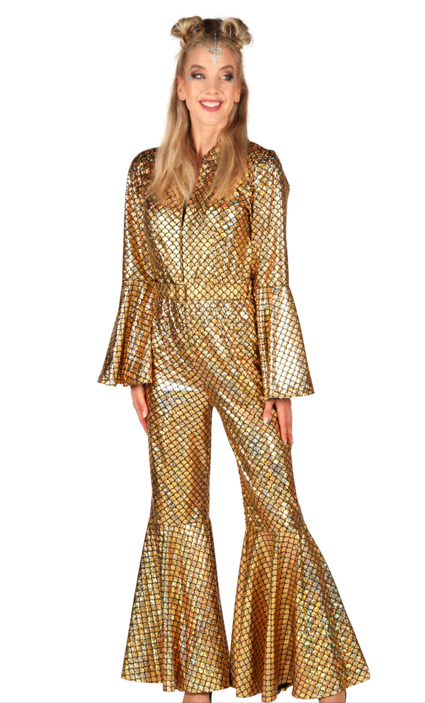 Location Déguisement ABBA Disco Queen Or / Location Costume Dazzling Star Dorée / La Maison Du Déguisement