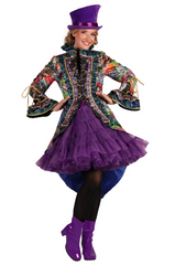 Location Déguisement Veste Dames Jas Carnaval Fiesta Flowers Adulte / Location Costume Manteau Marquise Flowers Violet Femme / La Maison Du Déguisement