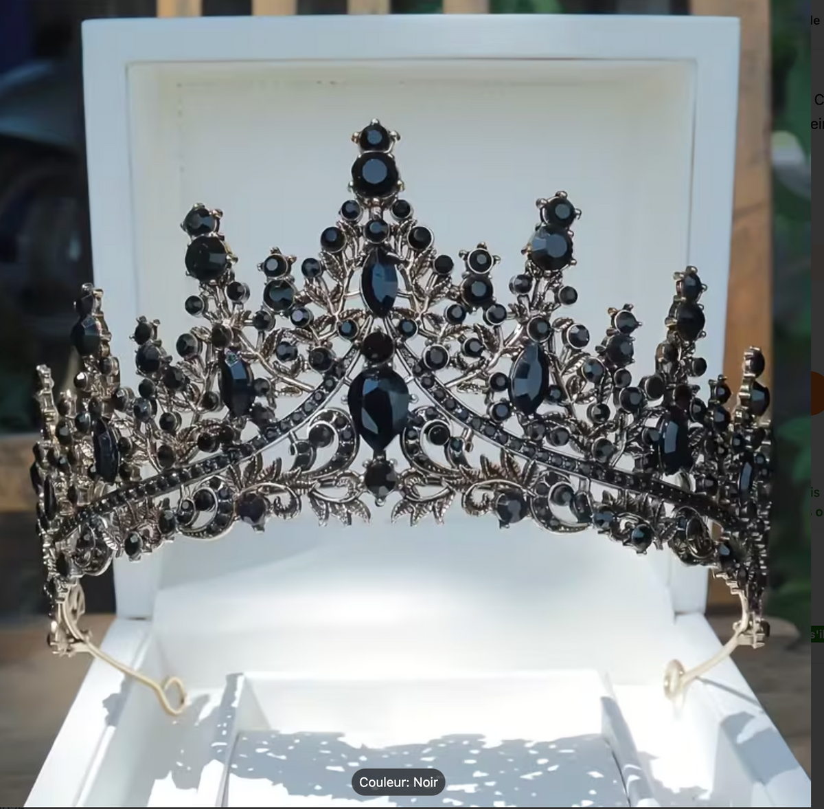 Couronne Halloween Strass Alliage Métal Noir / Couronne Démon Noir / Diadème Gothique Halloween Métal / Diadème Reine Noire Métalique / La Maison Du Déguisement