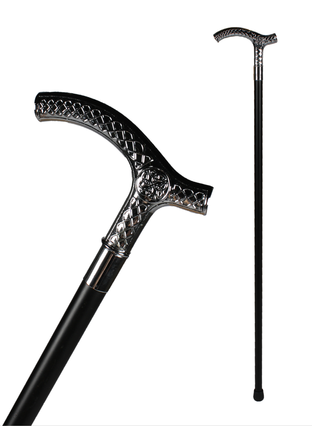 Canne De Marche Amadeus Argent / Canne Luxe De Marche En Métal Argent / La Maison Du Déguisement