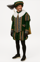 Location Déguisement Roi de Castille Vert / Location Costume Roi Renaissance Haute Qualité Homme / Location Costume Prince Renaissance Adulte / La Maison Du Déguisement