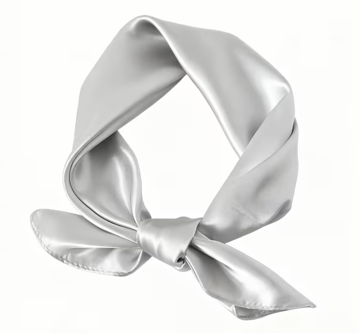 Foulard Argent / Écharpe en Satin Argent / La Maison Du Déguisement