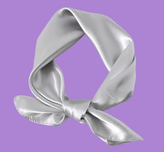 Foulard Argent / Écharpe en Satin Argent / La Maison Du Déguisement