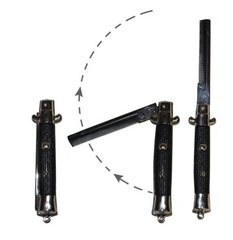 Couteau Peigne Cran d'arrêt / Peigne Pliable pour Hommes avec Interrupteur Automatique / La Maison Du Déguisement