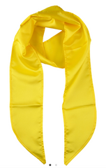 Foulard Jaune / Écharpe en Satin jaune / La Maison Du Déguisement