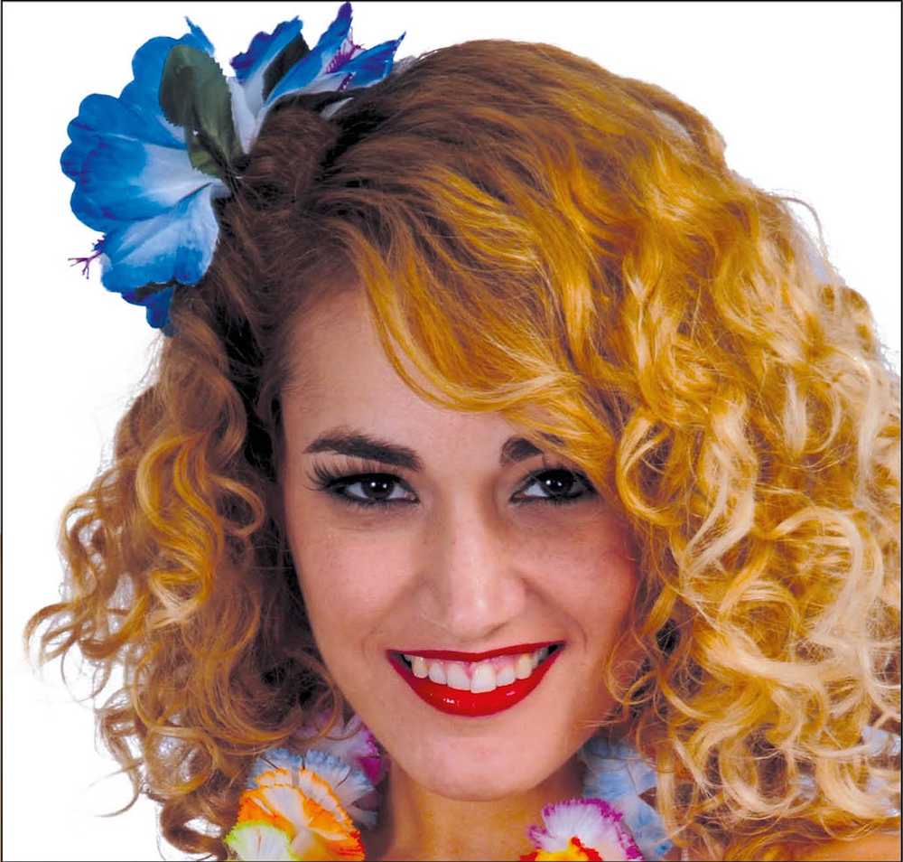 Epingle à Cheveux Hawaïenne avec 2 Hibiscus Bleu / Barrette Fleurs Hibiscus Tropicale Bleu / La Maison Du Déguisement