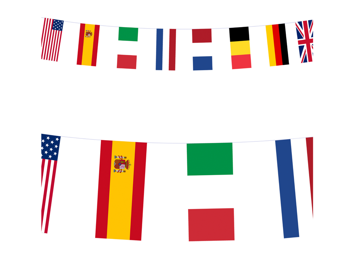 Guirlande Drapeaux Assortis / La Maison Du Déguisement