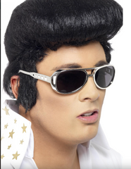 Lunettes Elvis Argent / Lunettes Rock Elvis Argent / Lunettes party Rock 'n Roll star / La Maison Du Déguisement