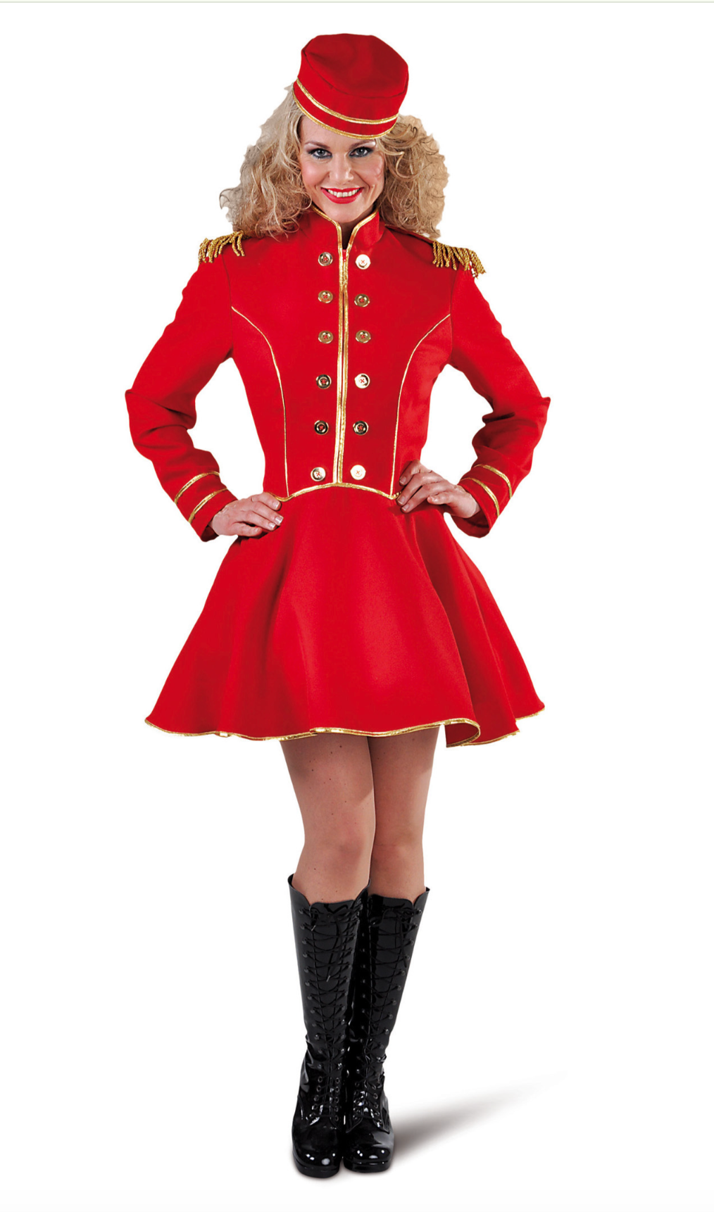 Location Déguisement Groom Rouge Femme / Location Déguisement Majorette Rouge / Location Costume Bell Boy Adulte / La Maison Du Déguisement