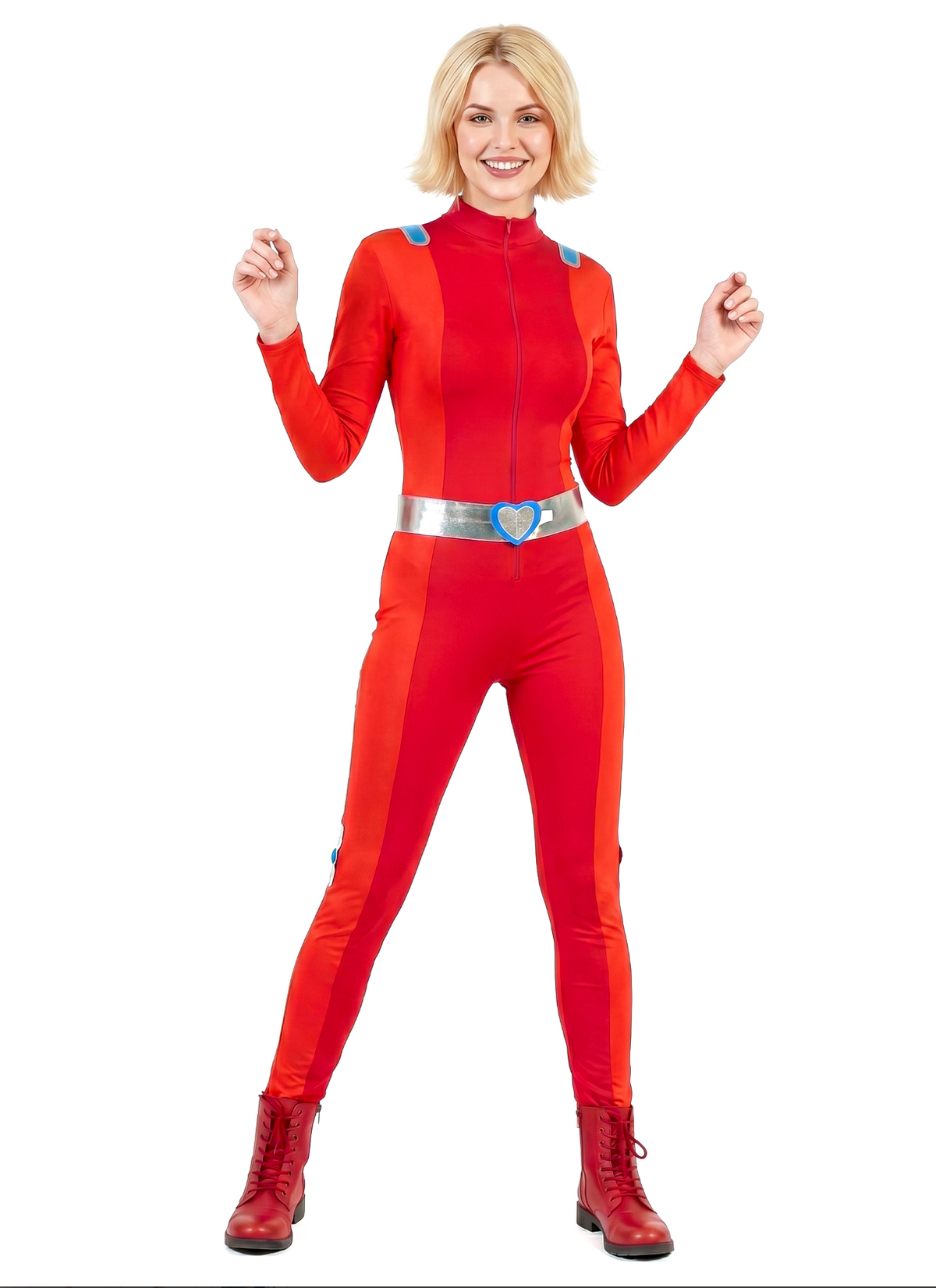Location Déguisement Totally Spies™ rouge Clover Femme / Location Costume Combinaison Espionne Rouge Adulte / La Maison Du Déguisement