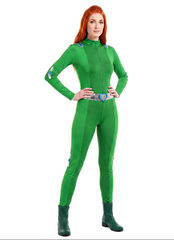 Location Déguisement Totally Spies™ vert Sam Femme / Location Costume Combinaison Espionne Vert Adulte / La Maison Du Déguisement