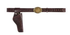 Holster Cowboy Marron Luxe / Ceinturon Cow-boy Luxe / Ceinture Western / La Maison du Déguisement