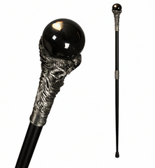 Canne Halloween Démontable en Métal Luxe / Bâton de Magicien Boule de Cristal / Canne Gothique Luxe / Canne Vampier Canne Vampire / La Maison Du Déguisement