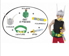 Set Accessoires de déguisement Astérix Enfant / Kit Accessoires Gaulois officiel d'Astérix / La Maison Du Déguisement