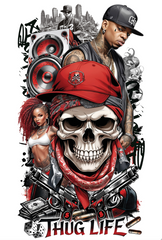 Tatouage Thug Life / Faux Tatouage Punk Rock En Couleur / La Maison Du Déguisement