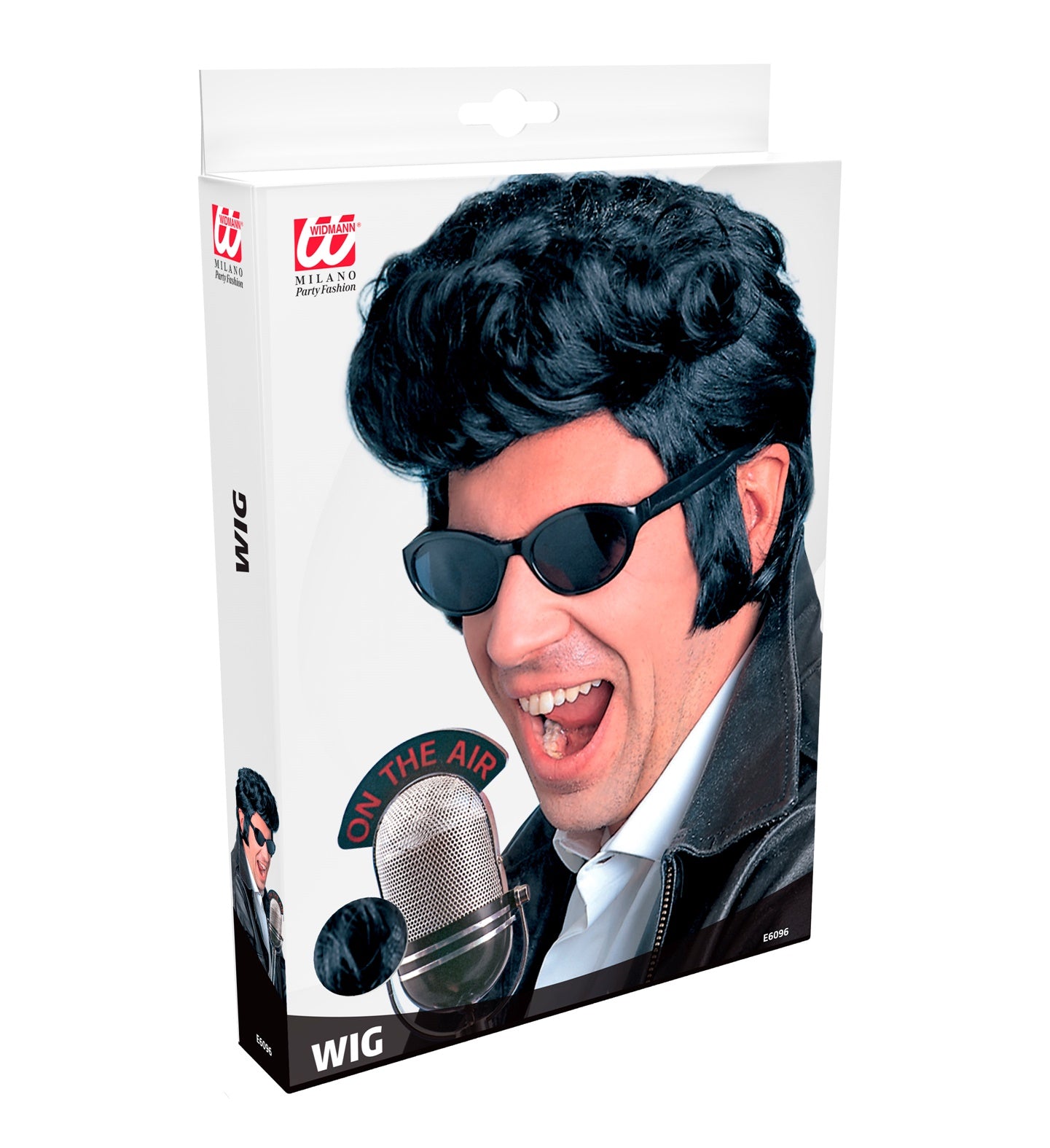 Perruque Rock 'n' roll noir / Perruque Elvis noir / La Maison Du Déguisement