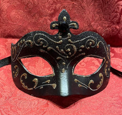 Loup Vénitien Noir et Or / Masque Venise Noir et Doré / La Maison Du déguisement