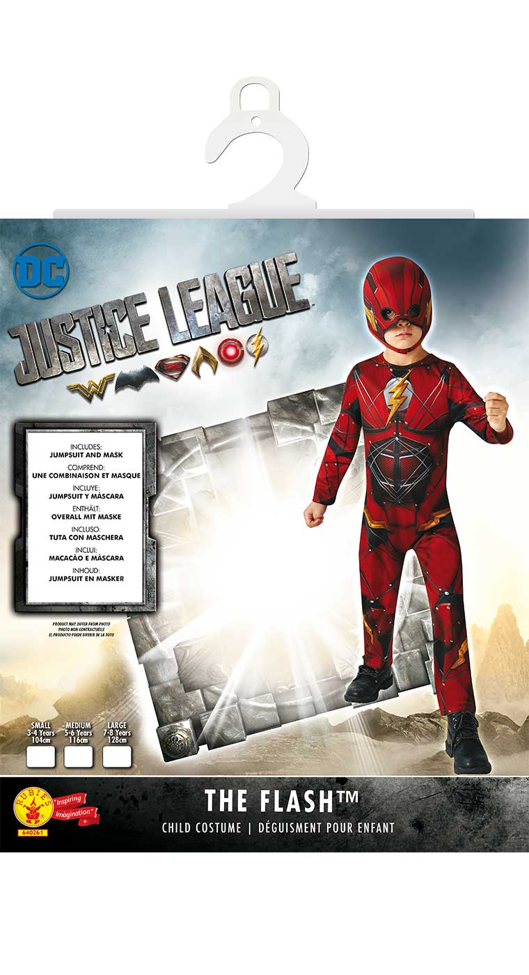 Déguisement classique Flash Justice League Enfant / Costume Super héros Flash Luxe Enfant : La Maison Du Déguisement