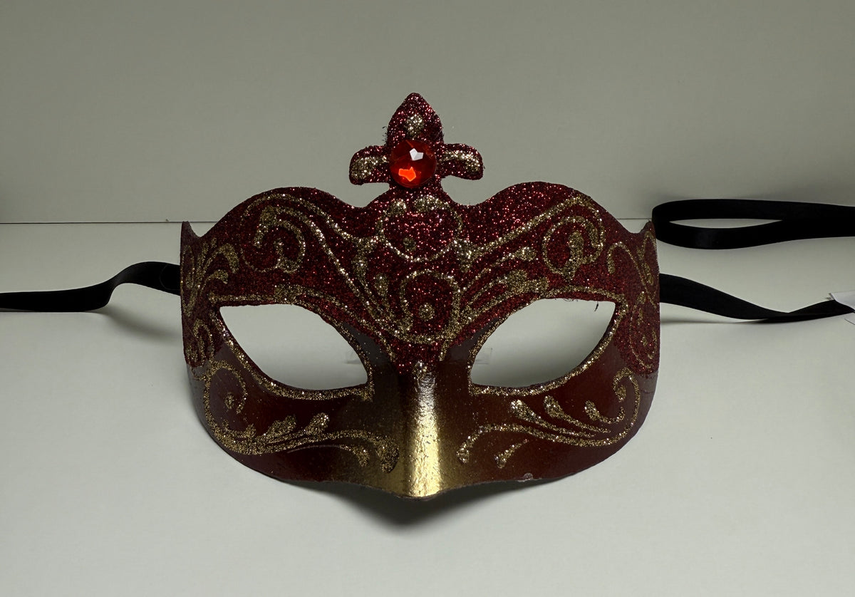 Loup Vénitien Rouge et Or / Masque Venise Rouge et Doré / La Maison Du déguisement