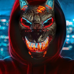 Masque Lumineux Loup /  Masque LED Killer Loup / La Maison Du Déguisement
