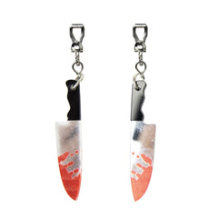 Boucles d'oreilles Halloween Couteaux / Boucles d'oreilles Couteau Sanglant / La Maison Du Déguisement