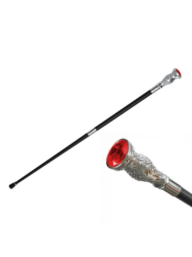 Canne De Déguisement En Métal Diamant Rouge / Canne Métal Rubis Rouge / La Maison Du Déguisement