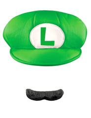 Casquette Luigi Officielle / Casquette Luigi avec moustache / La Maison Du Déguisement