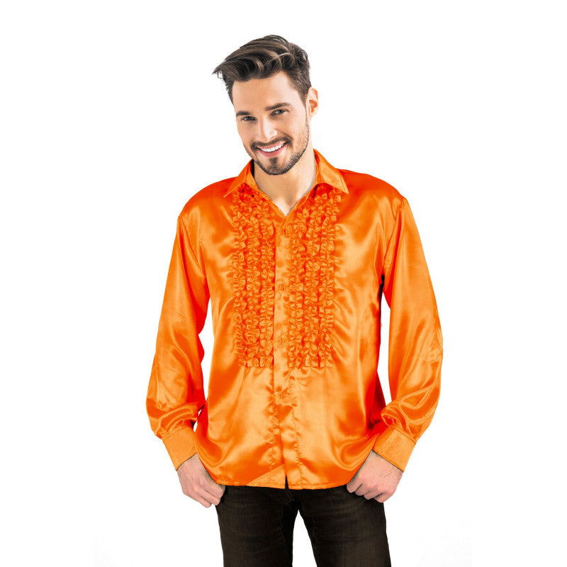 Chemise Disco Orange / Chemise Partie Orange / la Maison Du Déguisement